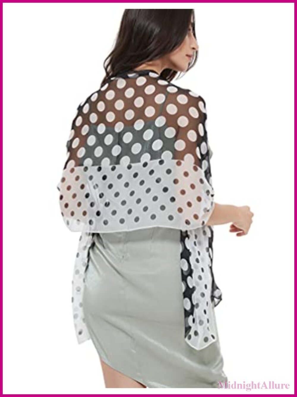 Long Chiffon Fashion Scarf Lightweight Sheer Silk Polyester Women Accessory
